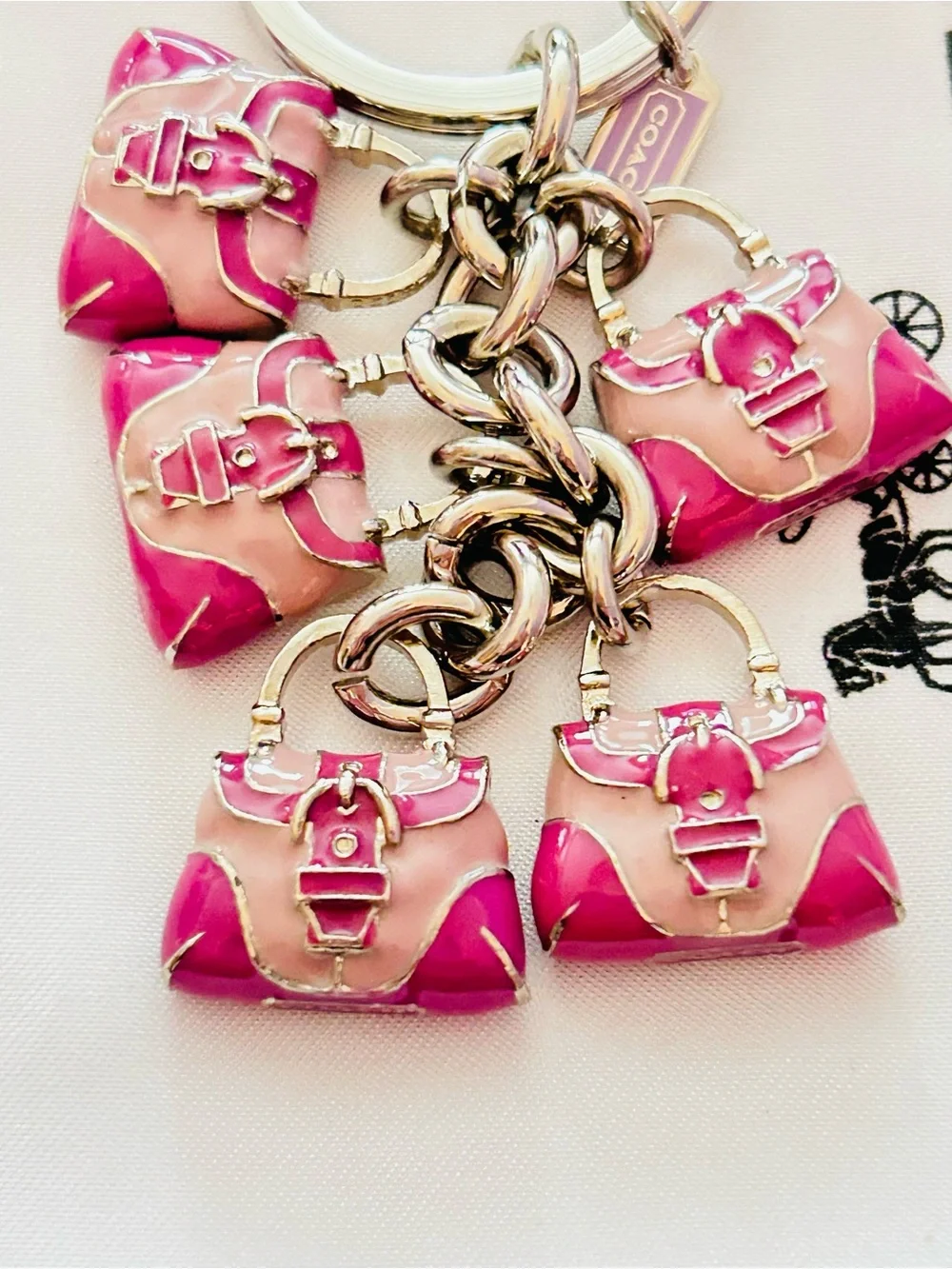NWOT RARE Coach 3-D Y2K Pinkish Purple SoHo Keychain/ Bag Charm